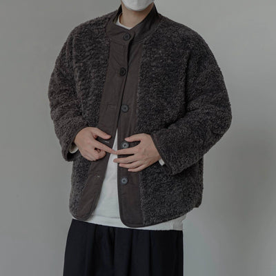 Zhou Reversible Fleece Buttoned Cardigan-korean-fashion-Cardigan-Zhou's Closet-OH Garments