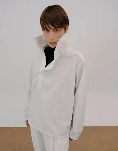 Zhou Roll-Down Collared Shirt-korean-fashion-Shirt-Zhou's Closet-OH Garments
