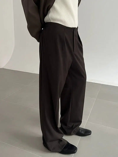 Zhou Roomy Fit Drapey Classic Pants-korean-fashion-Pants-Zhou's Closet-OH Garments