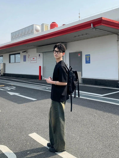 Zhou Rustic Faded Straight Leg Jeans-korean-fashion-Jeans-Zhou's Closet-OH Garments