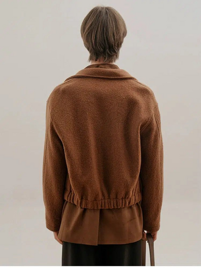 Zhou Short Cut Wool Jacket-korean-fashion-Jacket-Zhou's Closet-OH Garments