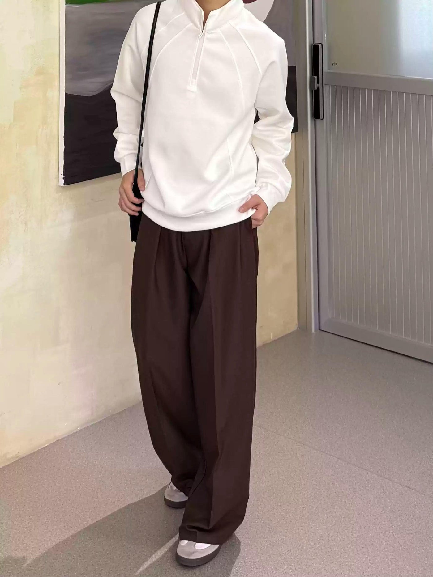 Zhou Side Pocket Fold Pleats Trousers-korean-fashion-Trousers-Zhou's Closet-OH Garments