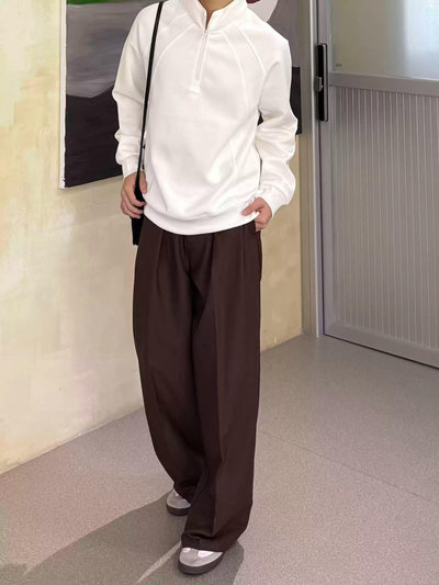 Zhou Side Pocket Fold Pleats Trousers-korean-fashion-Trousers-Zhou's Closet-OH Garments