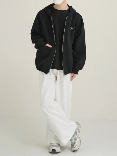 Zhou Slant Pocket Zipped Hoodie-korean-fashion-Hoodie-Zhou's Closet-OH Garments