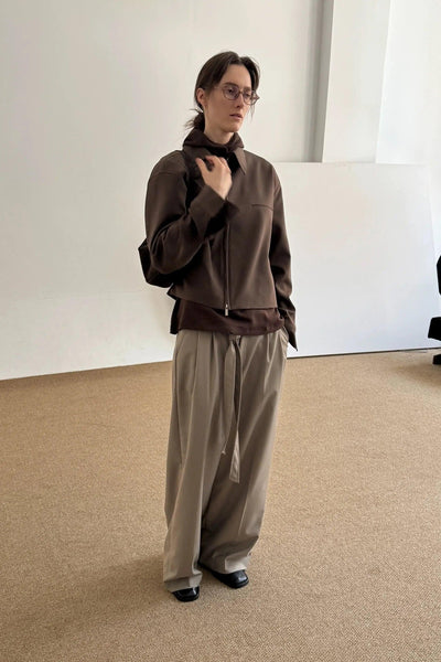 Zhou Sleek Dual-End Zip Boxy Jacket-korean-fashion-Jacket-Zhou's Closet-OH Garments