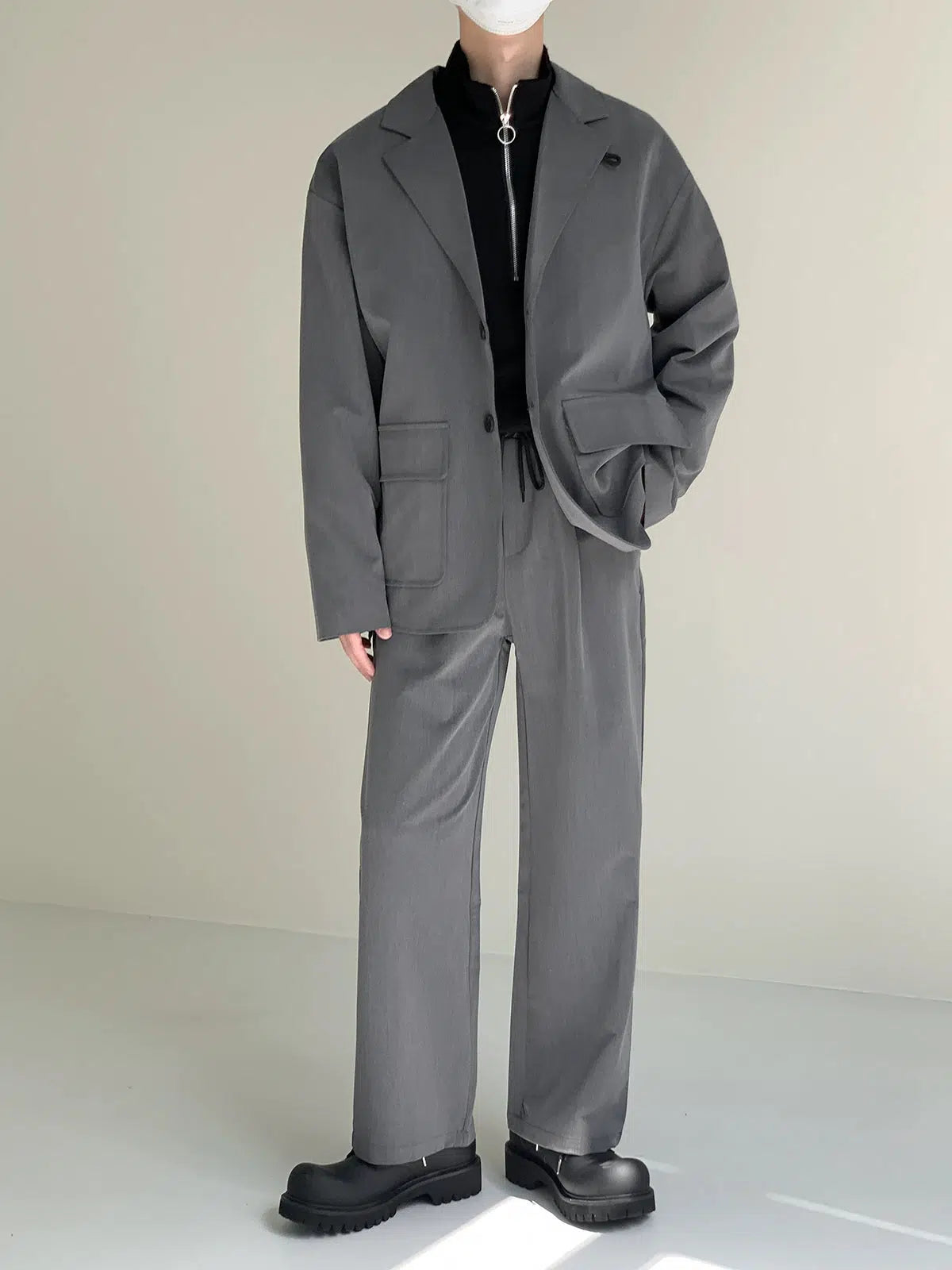 Zhou Sleek Smart Office Blazer & Pants Set-korean-fashion-Clothing Set-Zhou's Closet-OH Garments