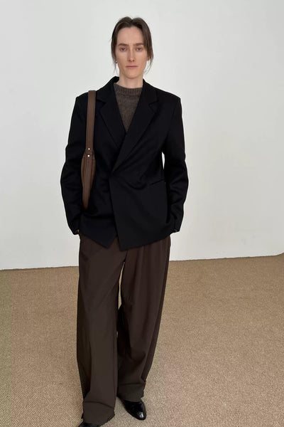 Zhou Sleek Structured Lapel Blazer-korean-fashion-Blazer-Zhou's Closet-OH Garments