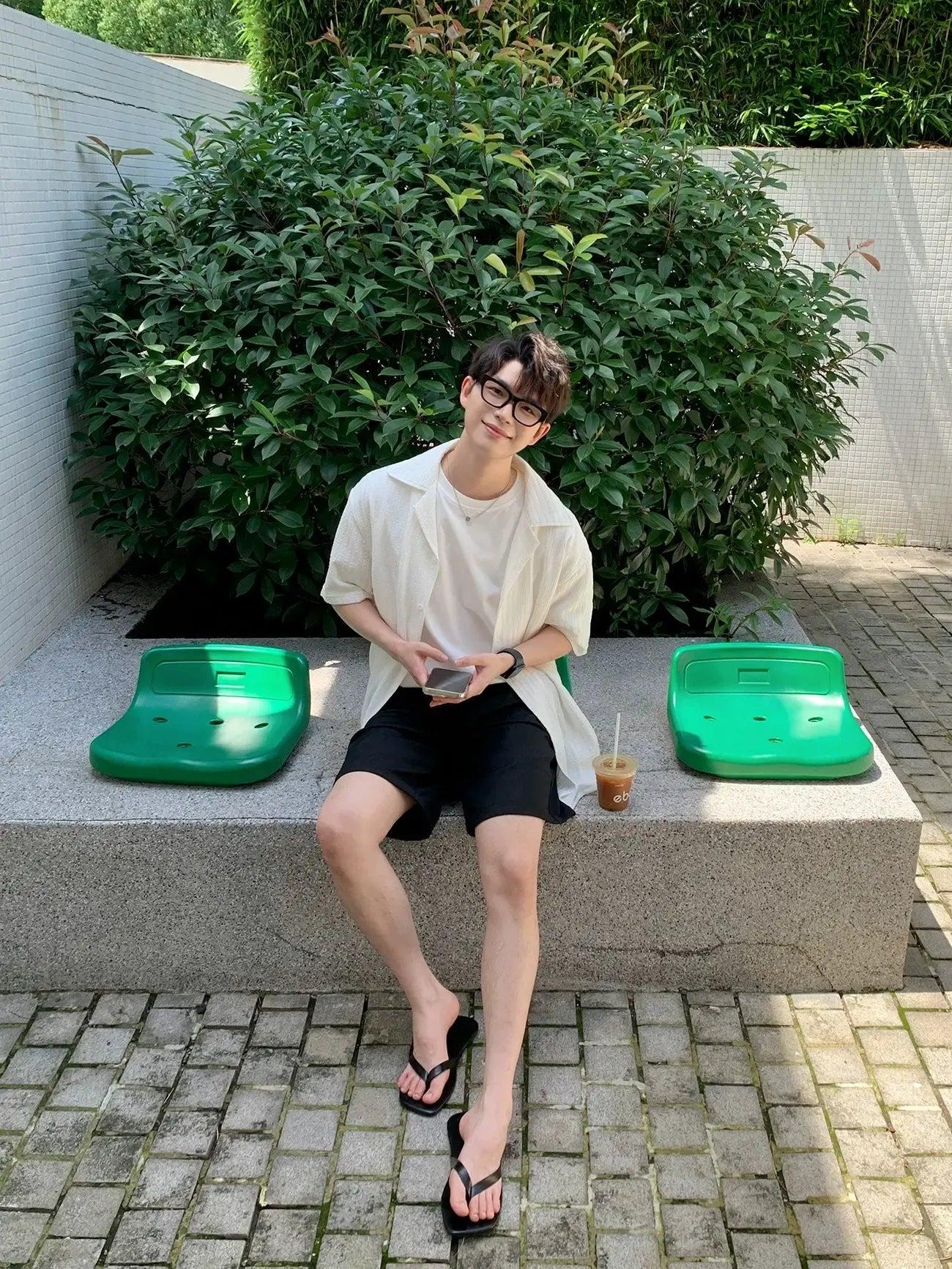 Zhou Sleek Suit Shorts-korean-fashion-Shorts-Zhou's Closet-OH Garments