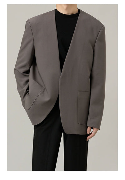 Zhou Sleek Two-Pocket Blazer-korean-fashion-Blazer-Zhou's Closet-OH Garments