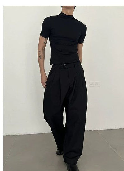 Zhou Slim Fit Plain Mockneck-korean-fashion-Mockneck-Zhou's Closet-OH Garments