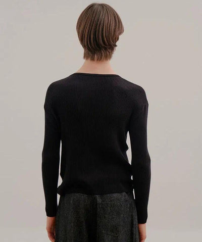 Zhou Slim Fit Ribbed Knit Sweater-korean-fashion-Sweater-Zhou's Closet-OH Garments