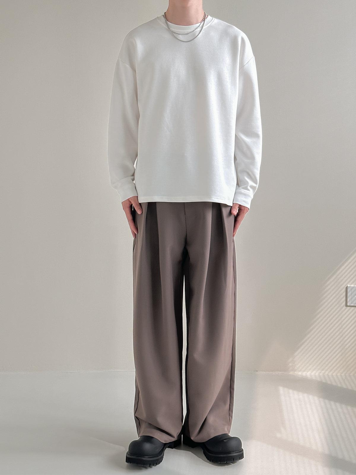 Zhou Snap Buttoned Long Sleeve T-Shirt-korean-fashion-T-Shirt-Zhou's Closet-OH Garments
