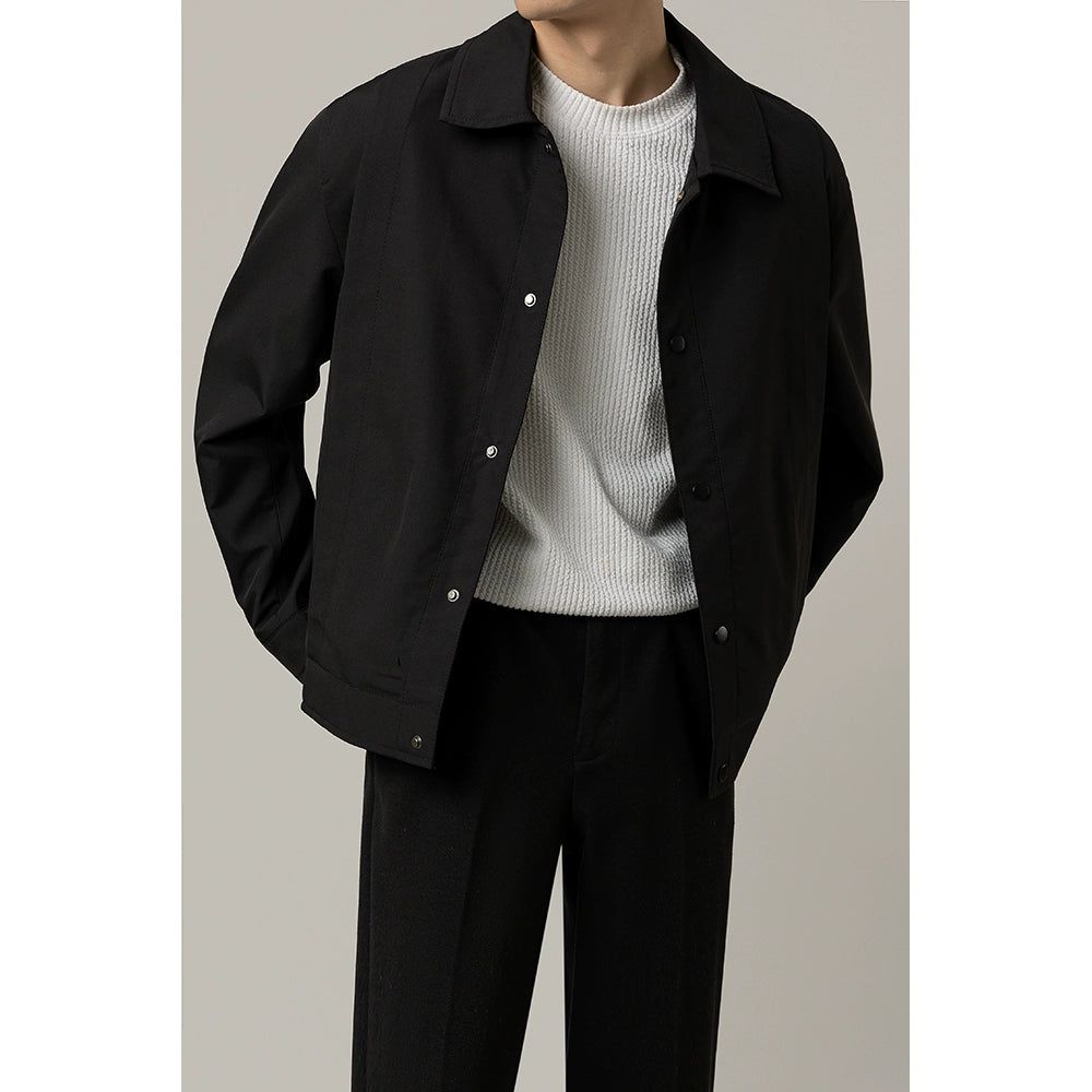Zhou Snap Buttons Casual Jacket-korean-fashion-Jacket-Zhou's Closet-OH Garments
