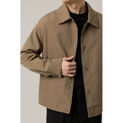 Zhou Snap Buttons Casual Jacket-korean-fashion-Jacket-Zhou's Closet-OH Garments