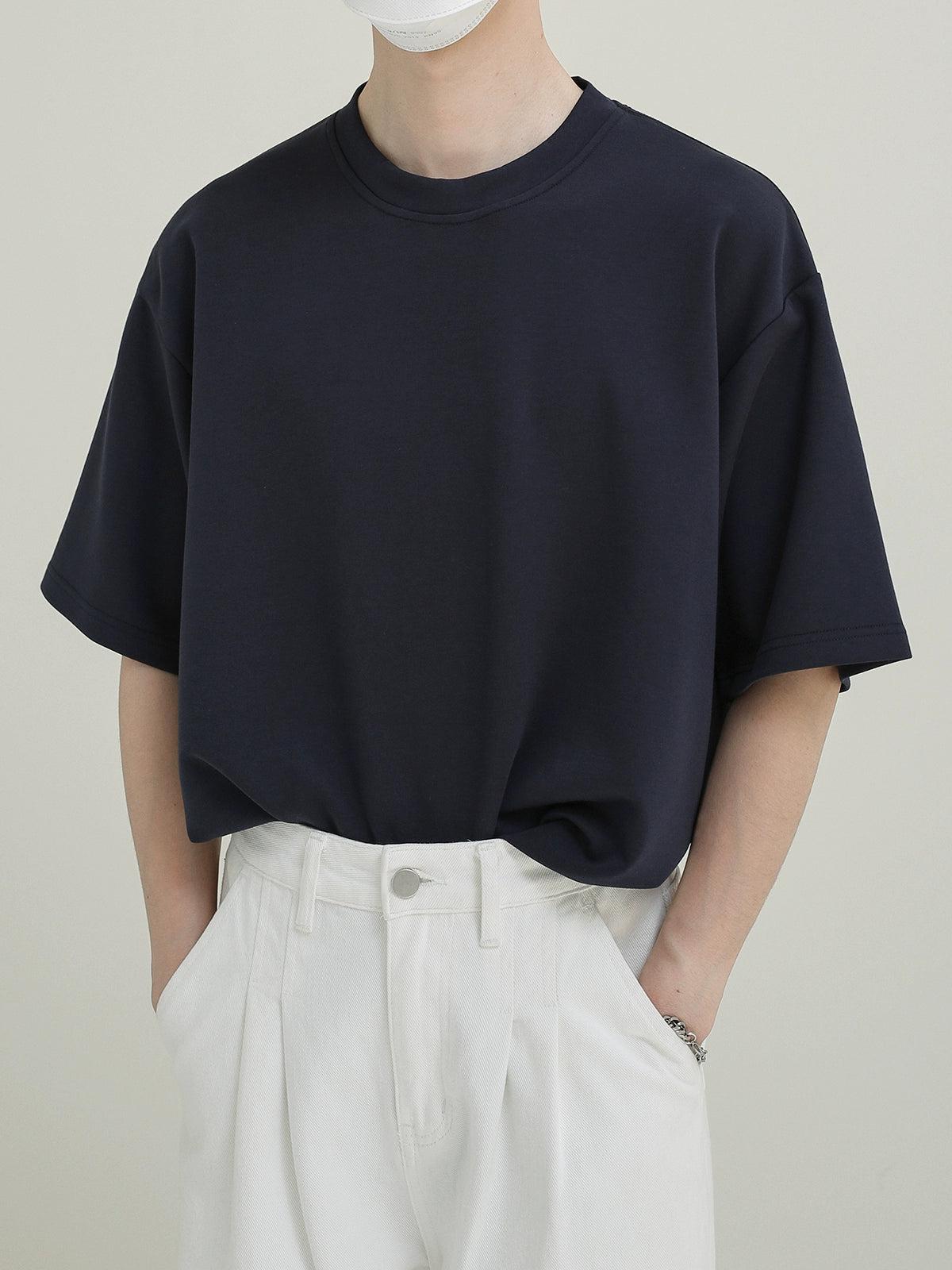 Zhou Solid Color Breathable T-Shirt-korean-fashion-T-Shirt-Zhou's Closet-OH Garments