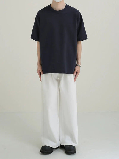 Zhou Solid Color Breathable T-Shirt-korean-fashion-T-Shirt-Zhou's Closet-OH Garments