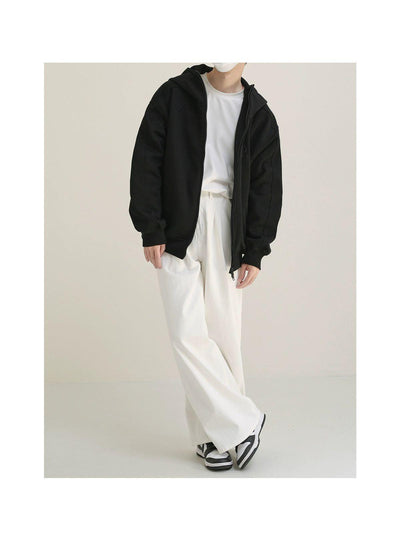 Zhou Solid Color Casual Hoodie-korean-fashion-Hoodie-Zhou's Closet-OH Garments