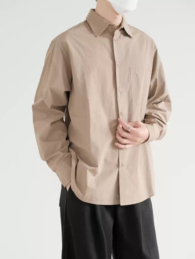 Zhou Solid Color Pocket Shirt-korean-fashion-Shirt-Zhou's Closet-OH Garments