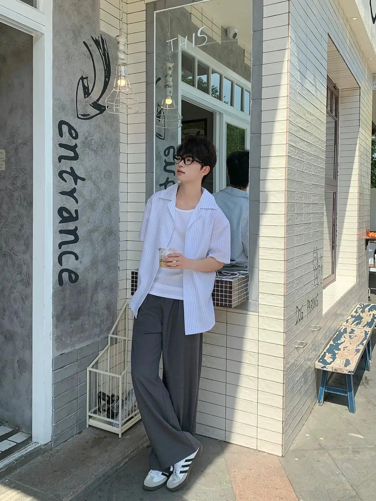 Zhou Solid Color Relaxed Fit Pants-korean-fashion-Pants-Zhou's Closet-OH Garments