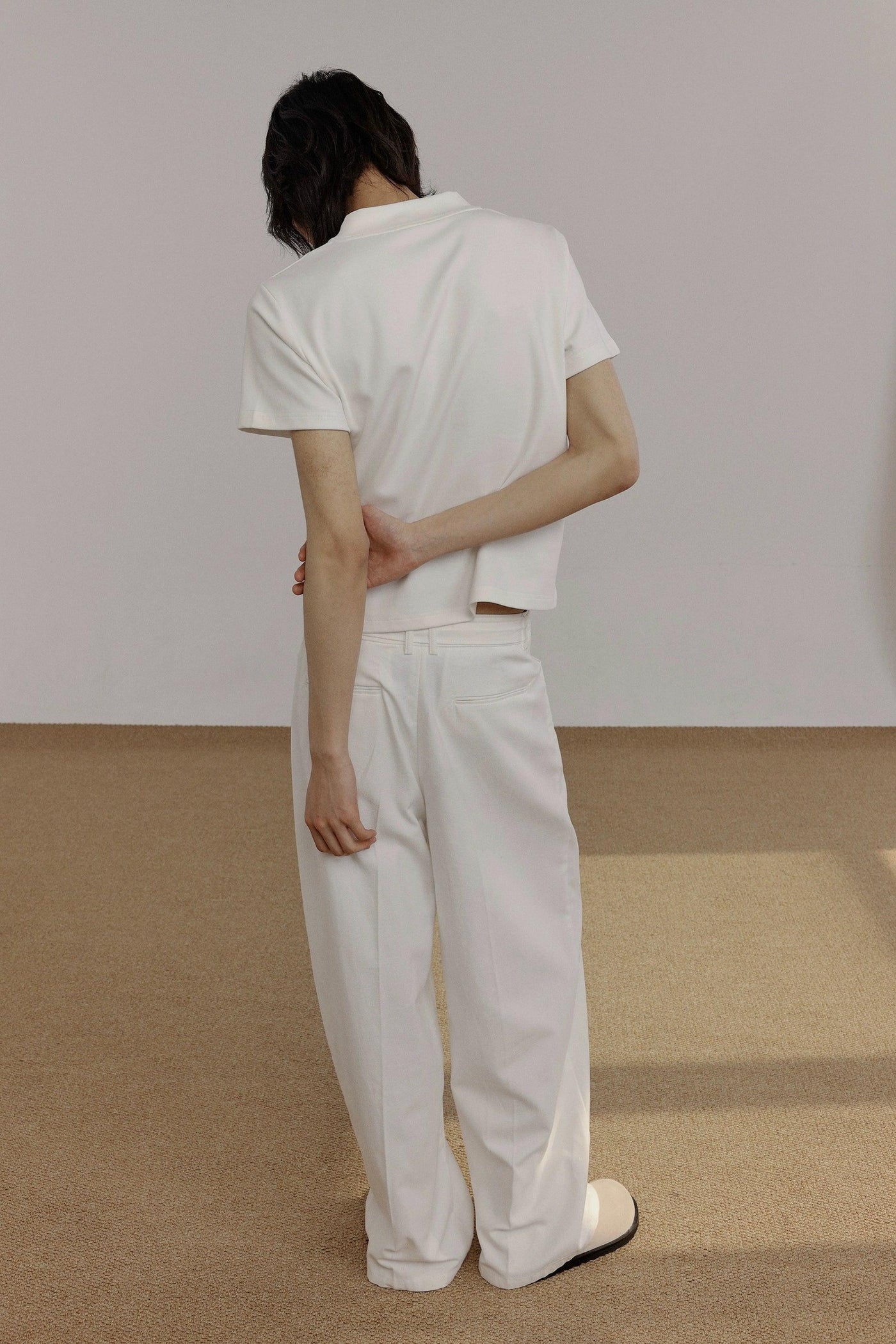 Zhou Solid Color V-Neck T-Shirt-korean-fashion-T-Shirt-Zhou's Closet-OH Garments