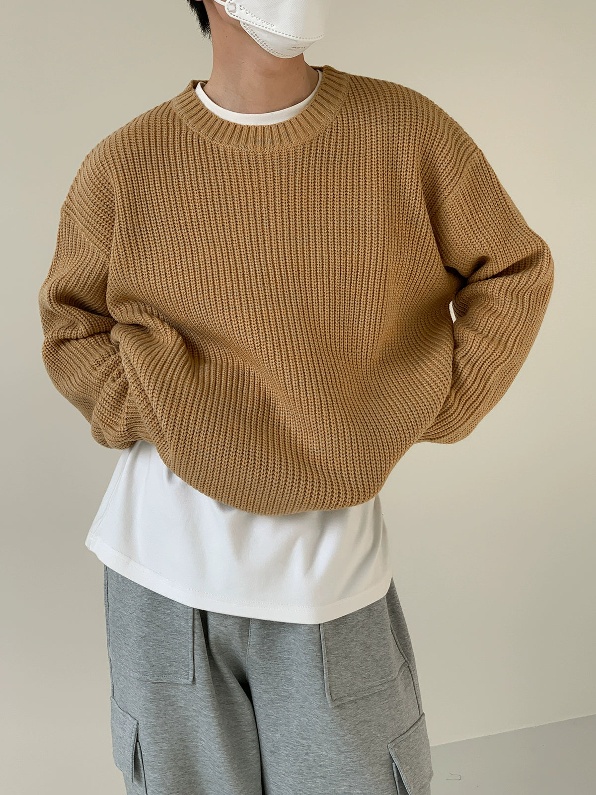 Zhou Solid Loose Sweater-korean-fashion-Sweater-Zhou's Closet-OH Garments