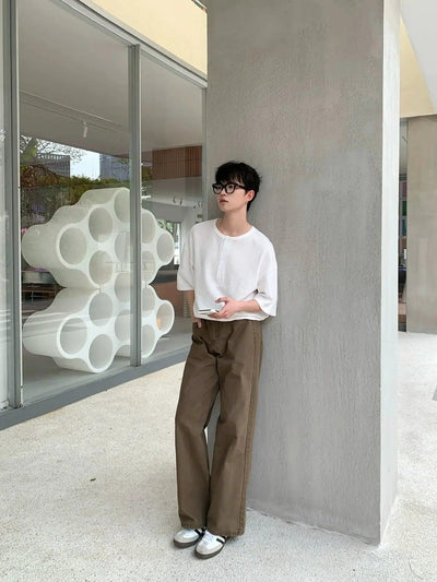 Zhou Solid Straight Leg Jeans-korean-fashion-Jeans-Zhou's Closet-OH Garments