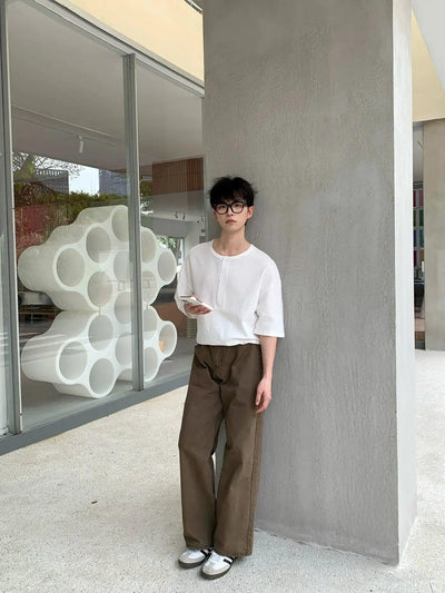 Zhou Solid Straight Leg Jeans-korean-fashion-Jeans-Zhou's Closet-OH Garments