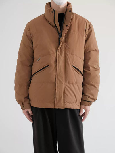 Zhou Solid Zipped Pocket Down Jacket-korean-fashion-Jacket-Zhou's Closet-OH Garments