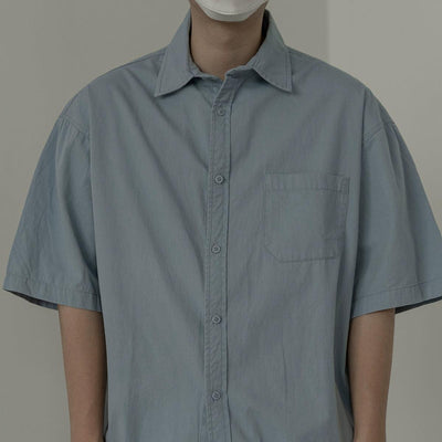 Zhou Stitched Front Pocket Shirt-korean-fashion-Shirt-Zhou's Closet-OH Garments