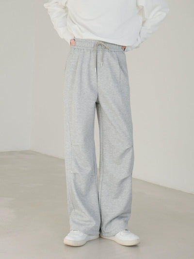 Zhou Straight Leg Bootcut Sweatpants-korean-fashion-Pants-Zhou's Closet-OH Garments