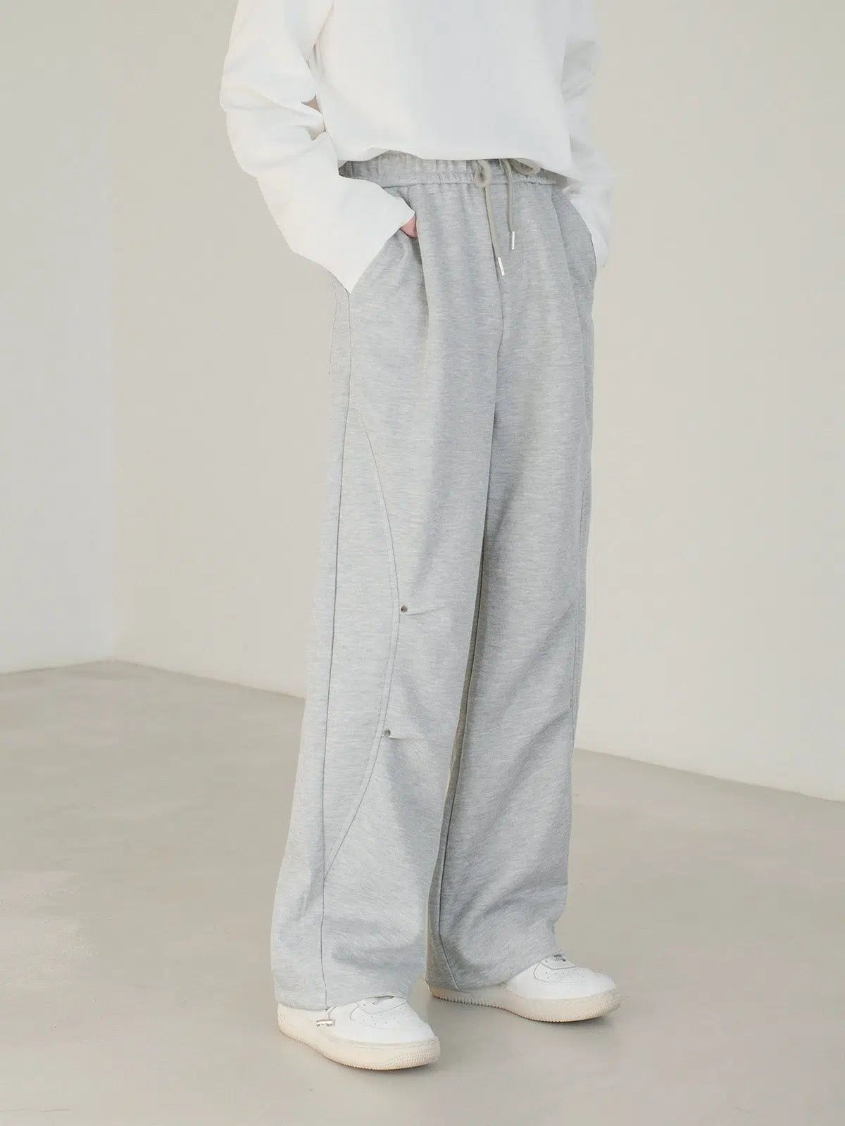 Zhou Straight Leg Bootcut Sweatpants-korean-fashion-Pants-Zhou's Closet-OH Garments