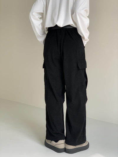 Zhou Straight Leg Cargo Pants-korean-fashion-Pants-Zhou's Closet-OH Garments