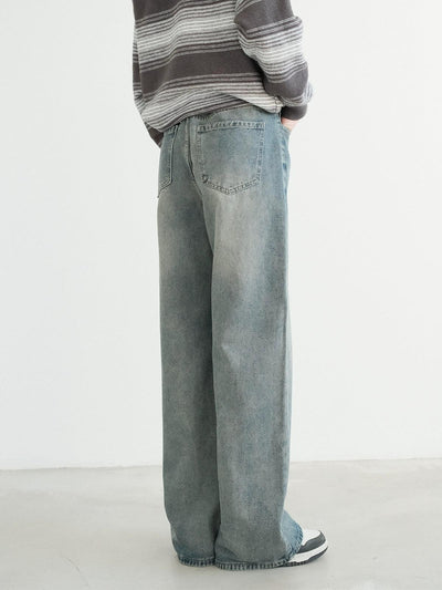 Zhou Straight Leg Washed Regular Jeans-korean-fashion-Jeans-Zhou's Closet-OH Garments