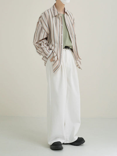 Zhou Striped Front Pocket Shirt-korean-fashion-Shirt-Zhou's Closet-OH Garments
