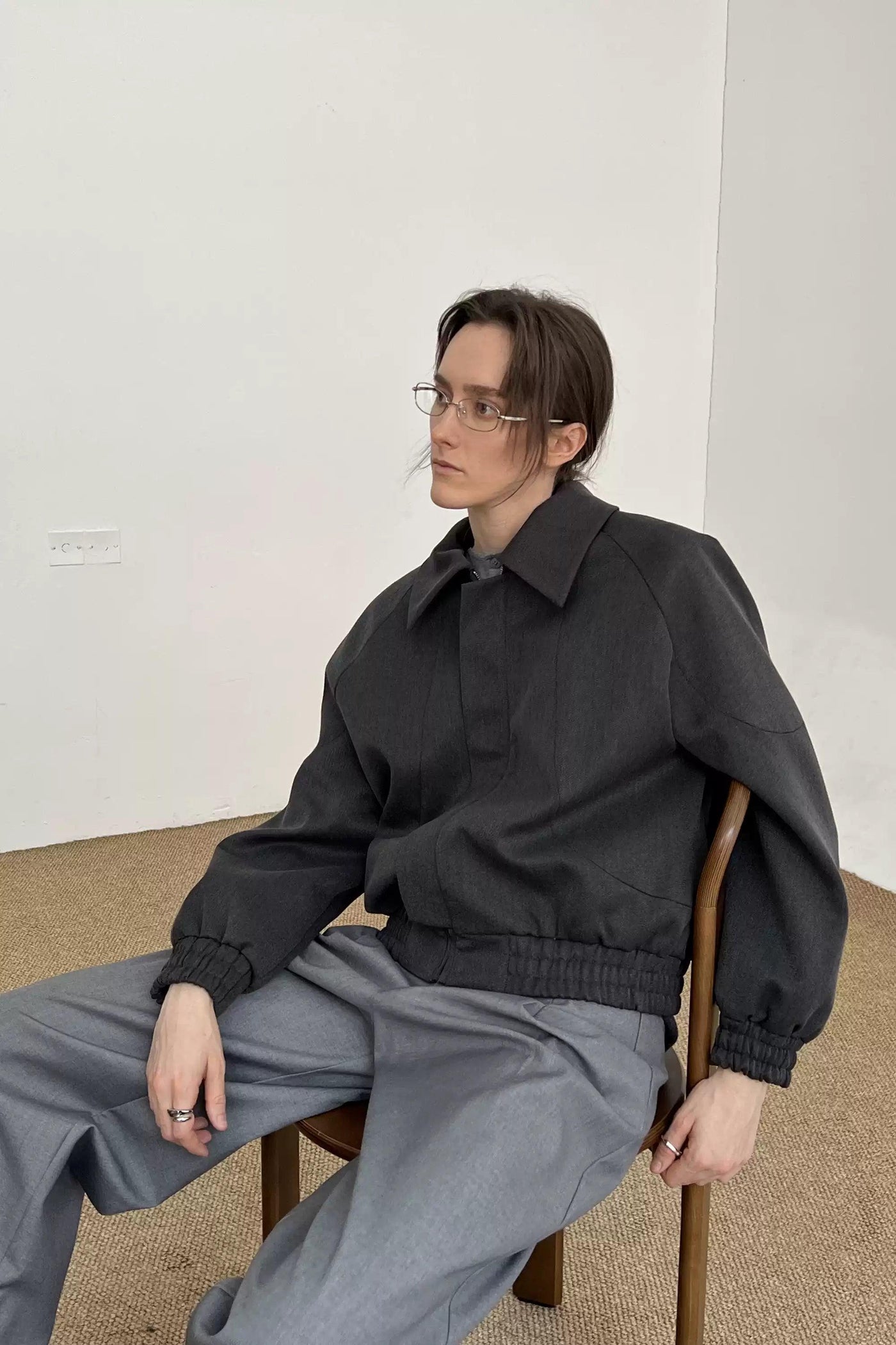 Zhou Structured Boxy Fit Jacket-korean-fashion-Jacket-Zhou's Closet-OH Garments