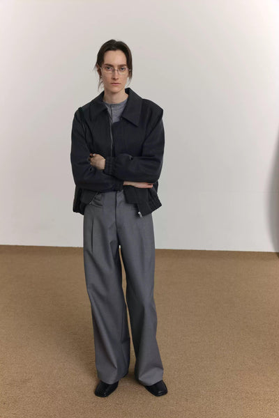 Zhou Structured Boxy Fit Jacket-korean-fashion-Jacket-Zhou's Closet-OH Garments