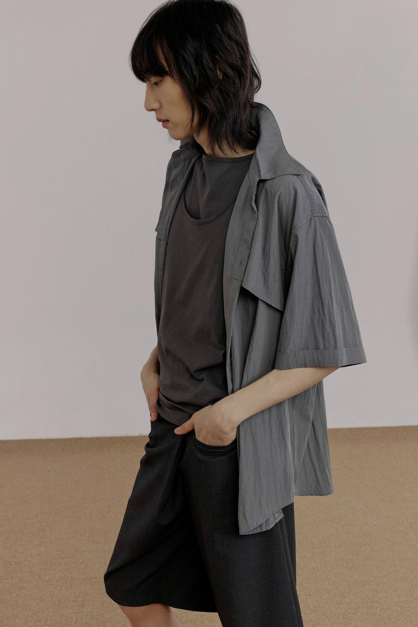 Zhou Structured Comfy Buttoned Shirt-korean-fashion-Shirt-Zhou's Closet-OH Garments
