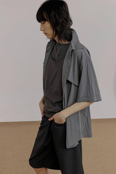 Zhou Structured Comfy Buttoned Shirt-korean-fashion-Shirt-Zhou's Closet-OH Garments
