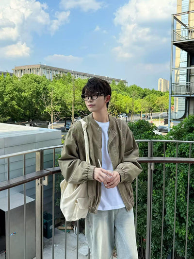 Zhou Structured Faded Ruched Hem Jacket-korean-fashion-Jacket-Zhou's Closet-OH Garments