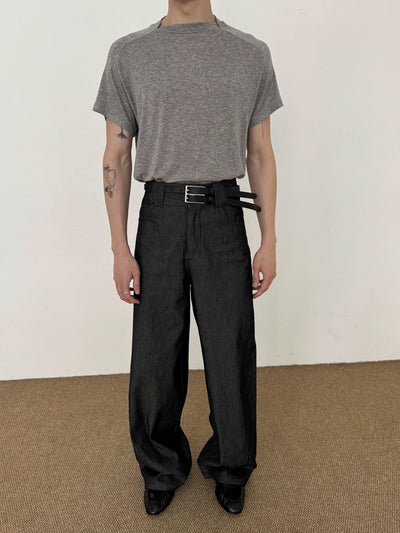 Zhou Structured High Waist Tapered Jeans-korean-fashion-Jeans-Zhou's Closet-OH Garments