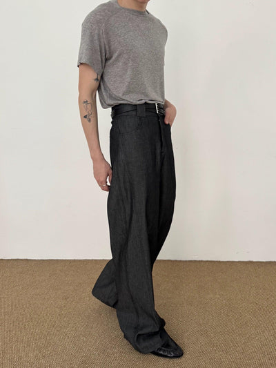 Zhou Structured High Waist Tapered Jeans-korean-fashion-Jeans-Zhou's Closet-OH Garments