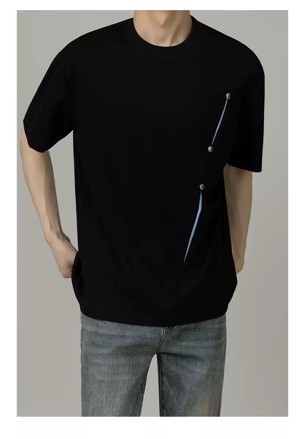 Zhou Structured Pleats T-Shirt-korean-fashion-T-Shirt-Zhou's Closet-OH Garments