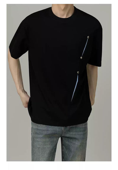 Zhou Structured Pleats T-Shirt-korean-fashion-T-Shirt-Zhou's Closet-OH Garments