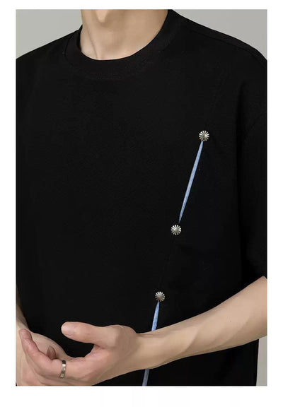 Zhou Structured Pleats T-Shirt-korean-fashion-T-Shirt-Zhou's Closet-OH Garments