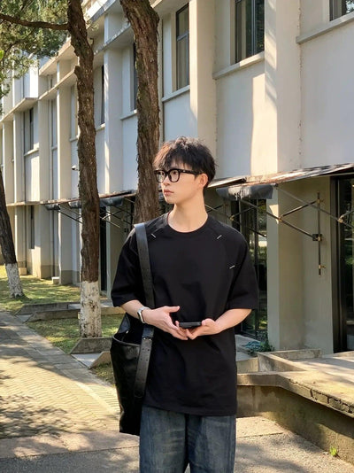 Zhou Structured Raglan Sleeve T-Shirt-korean-fashion-T-Shirt-Zhou's Closet-OH Garments