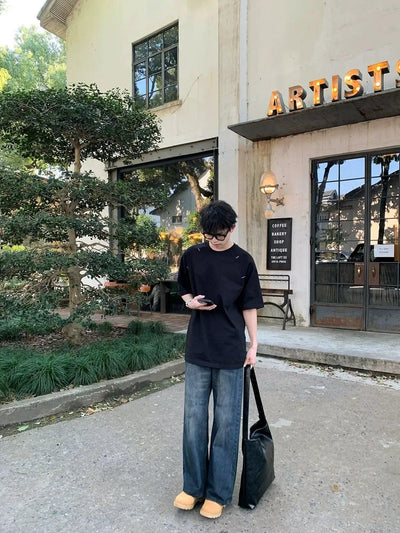 Zhou Structured Raglan Sleeve T-Shirt-korean-fashion-T-Shirt-Zhou's Closet-OH Garments