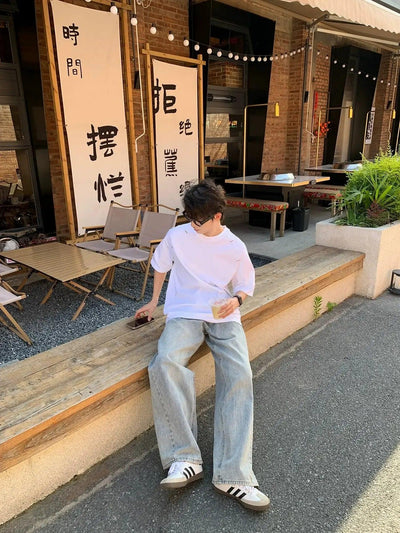 Zhou Structured Raglan Sleeve T-Shirt-korean-fashion-T-Shirt-Zhou's Closet-OH Garments