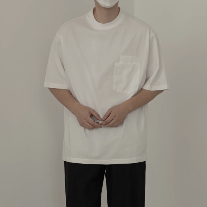 Zhou Subtle Dual Pocket T-Shirt-korean-fashion-T-Shirt-Zhou's Closet-OH Garments