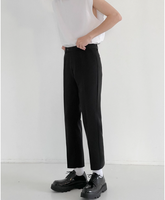 Zhou Subtle Pleats Slim Cut Trousers