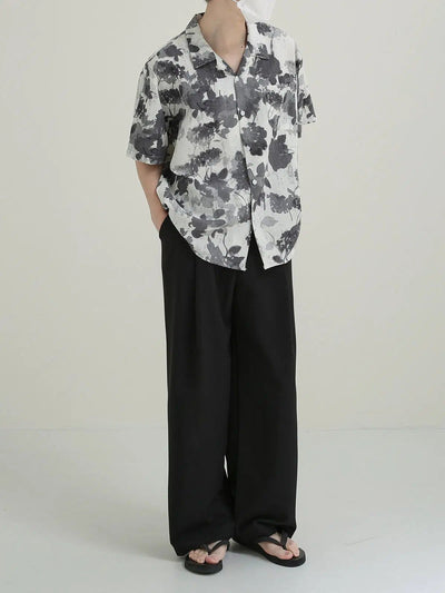 Zhou Textured Floral Shirt-korean-fashion-Shirt-Zhou's Closet-OH Garments